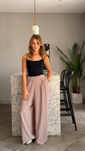 Elegant Wide-Leg Pants - Beige
